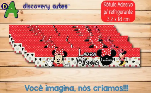 Rótulo Adesivo Refrigerante Minnie