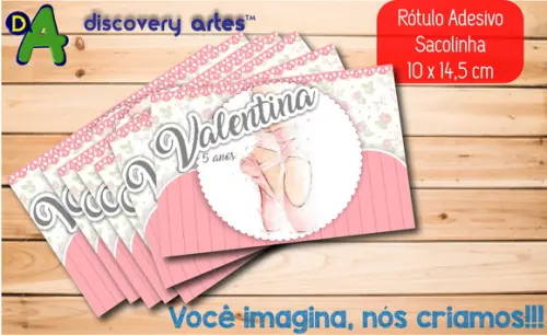 Rótulo Adesivo Sacola Bailarina
