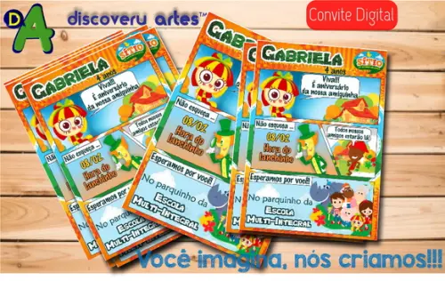 Convite Gibi Digital Sitio doPica Pau Amarelo