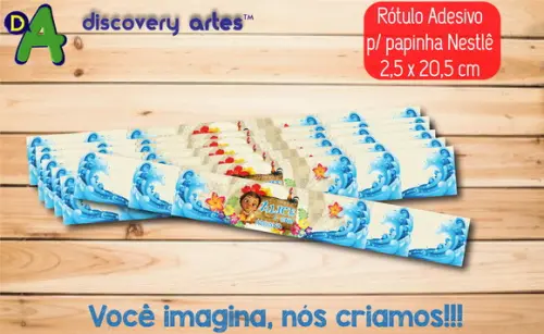 Rótulo Adesivo Papinha Moana Baby