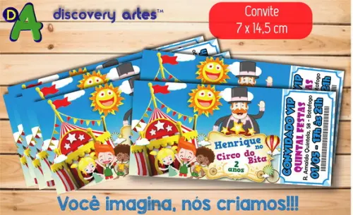 Convite Ingresso Mundo Bita - Circo do Bita