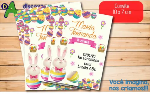 Convite Coelhinho da Pascoa