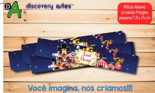 Rótulo Adesivo Batata Circo do Mickey
