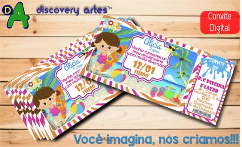 Convite ingresso Digital Pool Party
