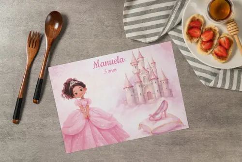 Jogo Americano Castelo Encantado Princesa (descartável)
