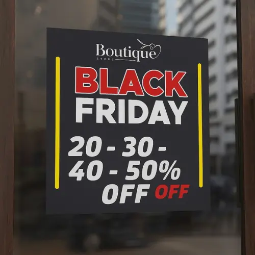 2 Adesivos Black Friday 30 x 30 cm