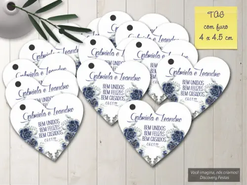 Tag Coração para Bem Casados