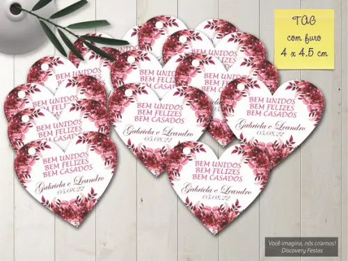 Tag Coração para Bem Casados