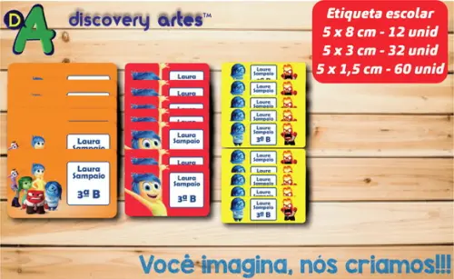 Etiqueta Escolar Divertidamente (104 Etiquetas)