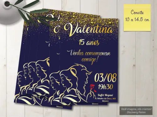 Convite a Bela e a Fera