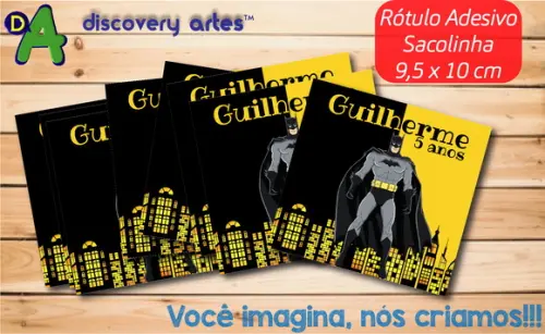 Rótulo Adesivo Sacolinha Batman