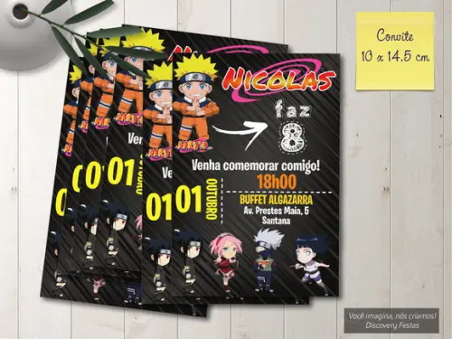 Convite Naruto