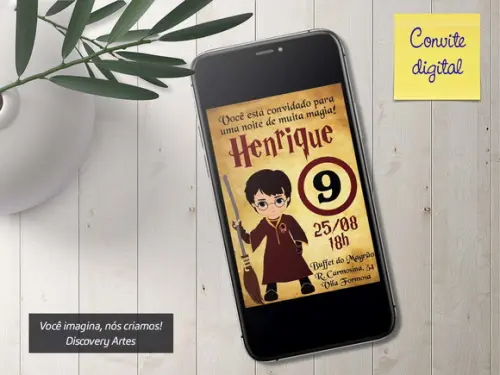 Convite Digital Harry Potter