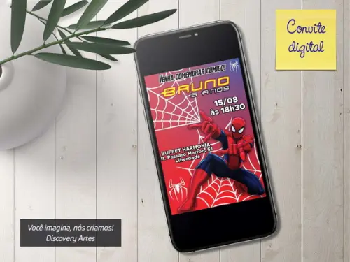 Convite Digital Homem Aranha
