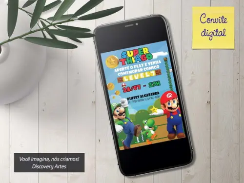 Convite Digital Super Mario Bros