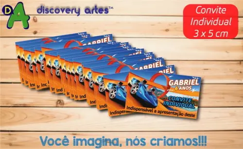 Convite Individual Hot Wheels