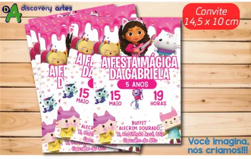 Convite a Casa Mágica da Gabby