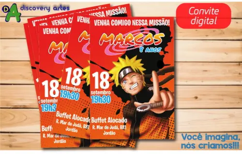Convite Digital Naruto
