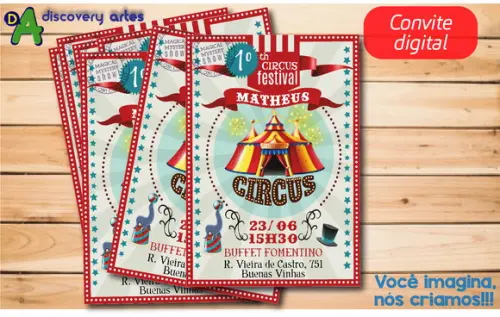 Convite Digital Circo