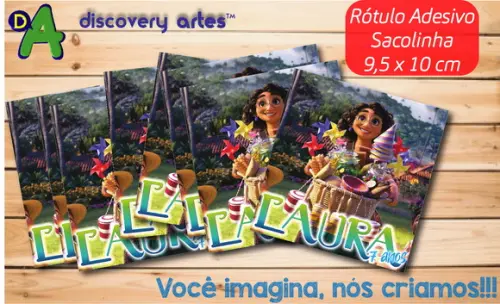 Rótulo Adesivo Sacolinha Encanto