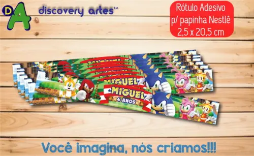 Rótulo Adesivo Papinha Sonic
