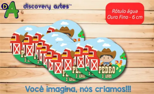 Rótulo Adesivo Água Ouro Fino Fazendinha