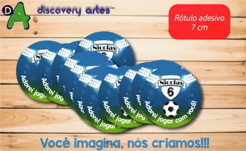 Rótulo Adesivo Futebol (7 Cm)