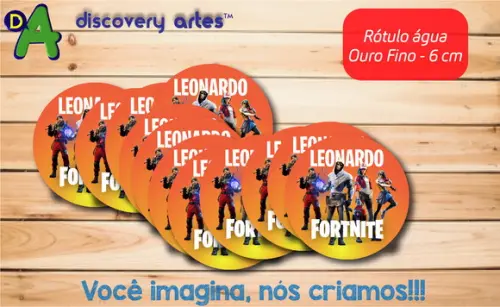 Rótulo Adesivo Água Ouro Fino Fortnite