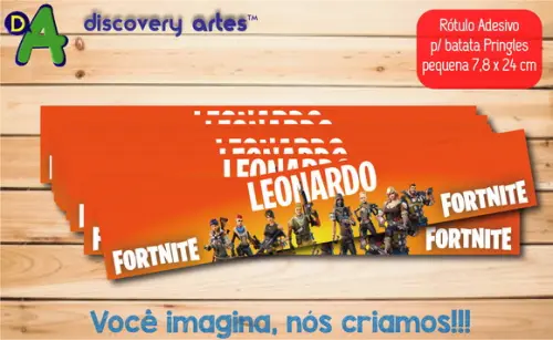 Rótulo Adesivo Batata Fortnite