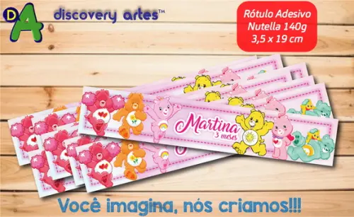 Rótulo Adesivo Nutella Ursinhos Carinhosos