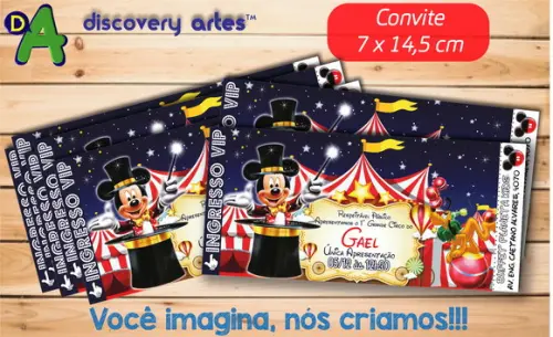 Convite Ingresso Circo do Mickey