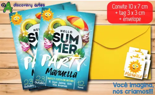 Convite Festa Pool Party