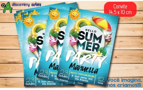 Convite Festa Pool Party