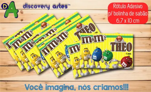 Rótulo Adesivo Bolinha de Sabão M&M