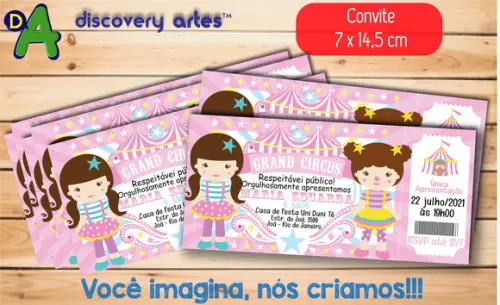 Convite Ingresso Circo Rosa