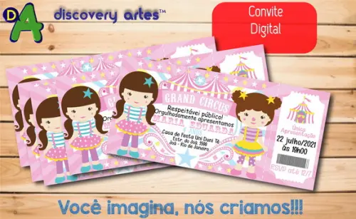 Convite Ingresso Digital Circo Rosa