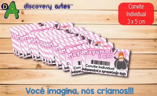 Convite Individual Mundo Bita Rosa