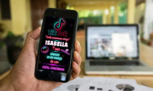 Convite Digital Neon TIKTOK