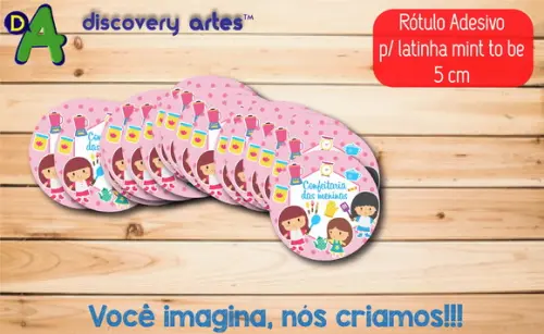Rótulo Adesivo Latinha Confeiteira / Cozinheira