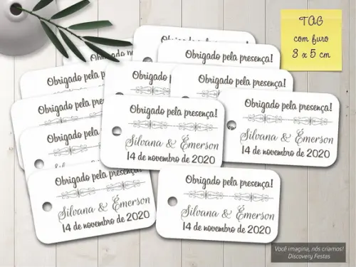 Tag Agradecimento Casamento