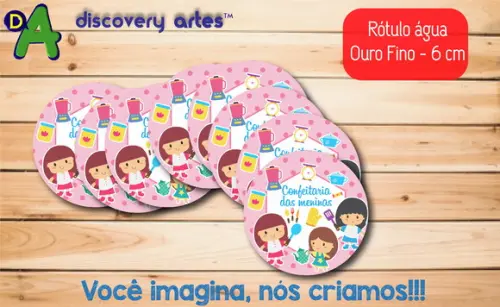 Rótulo Adesivo Água Ouro Fino Confeiteira / Cozinheira