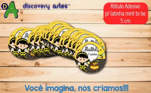 Rótulo Adesivo Latinha Abelhinha