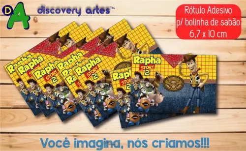 Rótulo Adesivo Bolinha de Sabão Toy Story