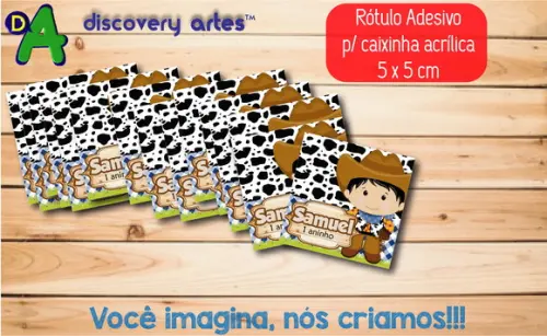 Rótulo adesivo Caixinha Fazendinha