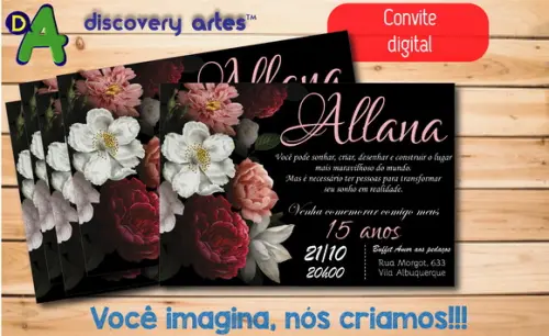 Convite Digital c/ Rosas