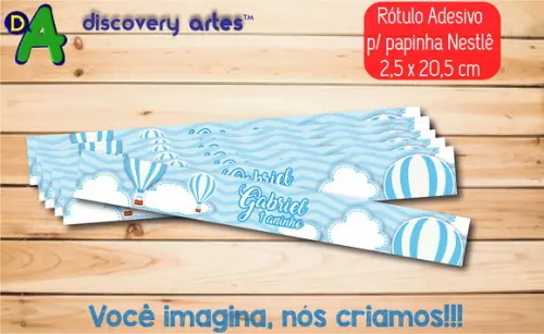 Rótulo Adesivo Papinha Balão Azul
