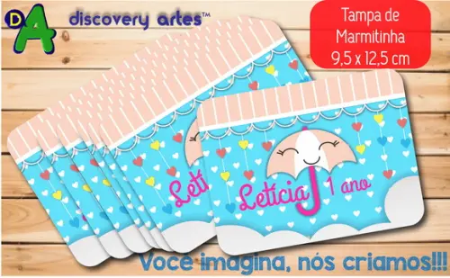 Tampa de Marmitinha Chuva de Amor