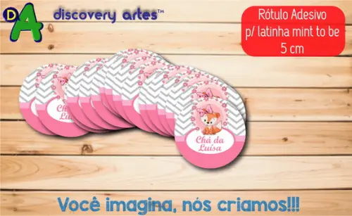 Rótulo Adesivo Latinha Raposinha