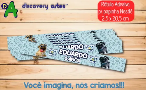Rótulo Adesivo Papinha Puppy Dog