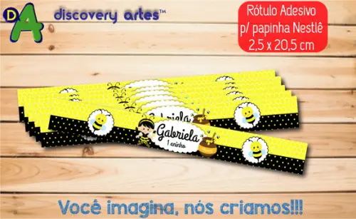 Rótulo Adesivo Papinha Abelhinha